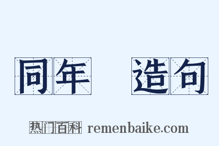 同年録造句是什么意思的图片